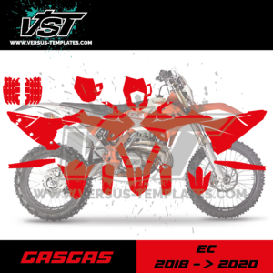 gabarit template gasgas 125 200 250 300 450 ec 2018 2019 2020 VST vectoriel