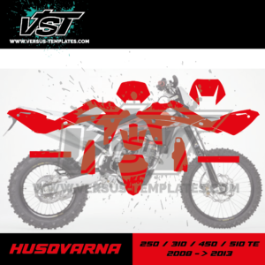 gabarit template husqvarna te 250 310 450 510 2008 2009 2010 2011 2012 2013 VST vectoriel