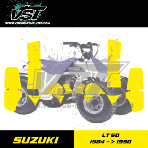 gabarit template quad atv suzuki lt 50 1984 1985 1986 1987 1988 1989 1990 vectoriel vst