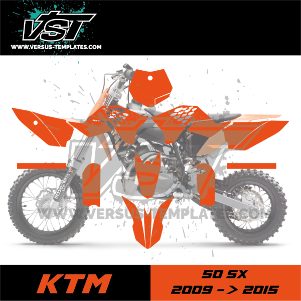 gabarit template schablone modelo szablon 50 sx 2009 2010 2011 2012 2013 2014 2015 VST vectoriel 2