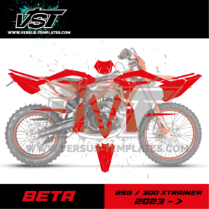 gabarit template schablone modelo szablon beta 250 300 xtrainer 2023 2024 2025 VST vectoriel