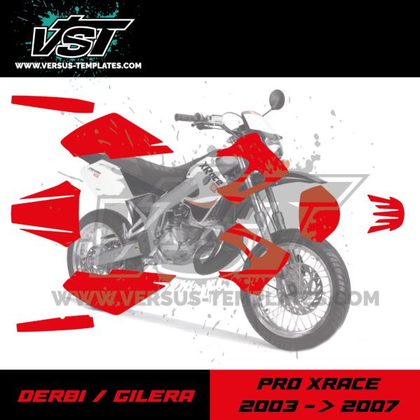 gabarit template schablone modelo szablon derbi gilera 50 pro xrace 2003 2004 2005 2006 2007 VST vectoriel_Plan de travail 1