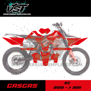 gabarit template schablone modelo szablon gasgas 125 200 250 300 450 ec 2010 2011 VST vectoriel