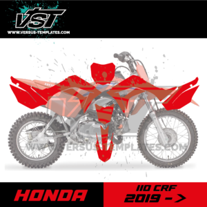 gabarit template schablone modelo szablon honda 110 crf 2019 2020 2021 2022 2023 2024 2025 VST vectoriel