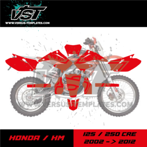 gabarit template schablone modelo szablon honda hm 125 250 cre 2002 2003 2004 2005 2006 2007 2008 2009 2010 2011 2012 VST vectoriel 2