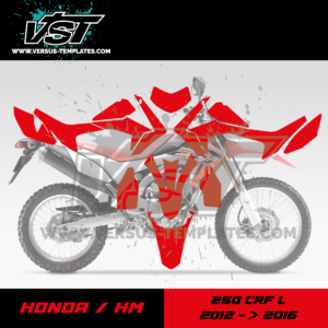 gabarit template schablone modelo szablon honda hm 250 crf l 2012 2013 2014 2015 2016 VST vectoriel_Plan de travail 1