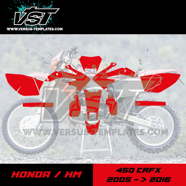 gabarit template schablone modelo szablon honda hm 450 crfx 2005 2016 VST vectoriel_Plan de travail 1