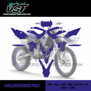 gabarit template schablone modelo szablon husaberg te fe 250 300 390 450 470 2009 2010 2011 2012 VST vectoriel 3