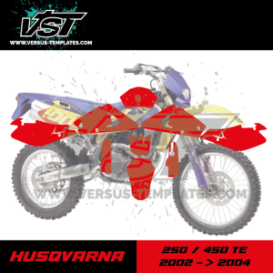 gabarit template schablone modelo szablon husqvarna te 250 450 2002 2003 2004 VST vectoriel