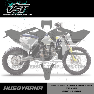 gabarit template schablone modelo szablon husqvarna te fe 125 250 300 450 501 2017 2018 2019 VST vectoriel_Plan de travail 1