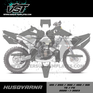 gabarit template schablone modelo szablon husqvarna te fe 125 250 300 450 501 2020 2021 2022 2023 VST vectoriel_Plan de travail 1