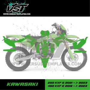 gabarit template schablone modelo szablon kawasaki 250 450 kxf e 2019 2020 2021 2022 2023 VST vectoriel 2