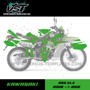 gabarit template schablone modelo szablon kawasaki 250 klx 2008 2009 2010 2011 2012 VST vectoriel_Plan de travail 1