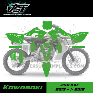 gabarit template schablone modelo szablon kawasaki 250 kxf 2013 2014 2015 2016 VST vectoriel 2