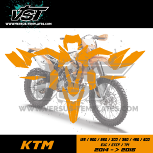 gabarit template schablone modelo szablon ktm 125 200 250 300 350 450 500 exc excf tpi 2014 2015 2016 VST vectoriel_Plan de travail 1