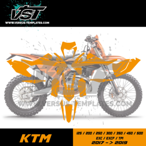 gabarit template schablone modelo szablon ktm 125 200 250 300 350 450 500 exc excf tpi 2017 2018 2019 VST vectoriel_Plan de travail 1