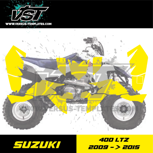 gabarit template schablone modelo szablon quad atv suzuki 400 ltz 2009 2010 2011 2012 2013 2014 2015 vectoriel vst 3