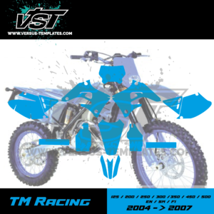 gabarit template schablone modelo szablon tm racing 125 200 250 300 350 450 500 en sm fi 2004 2005 2006 2007 VST vectoriel_Plan de travail 1