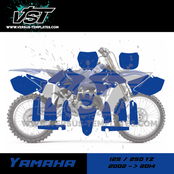 gabarit template schablone modelo szablon yamaha 125 250 yz 2002 2003 2004 2005 2006 2007 2008 2009 2010 2011 2012 2013 2014 VST vectoriel_Plan de travail 1