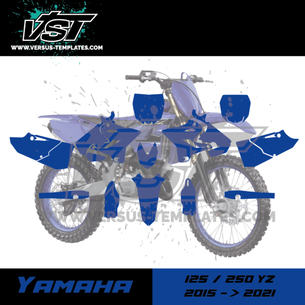 gabarit template schablone modelo szablon yamaha 125 250 yz 2015 2016 2017 2018 2019 2020 2021 VST vectoriel_Plan de travail 1