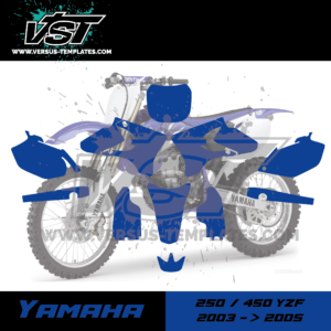 gabarit template schablone modelo szablon yamaha 250 450 yzf 2003 2004 2005 VST vectoriel 2