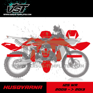 gabarit template szablon husqvarna 125 wr 2009 2010 2011 2012 2013 VST vectoriel 2