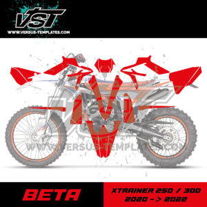 template gabarit beta xtrainer 250 300 2020 2021 2022 vst vectoriel 3