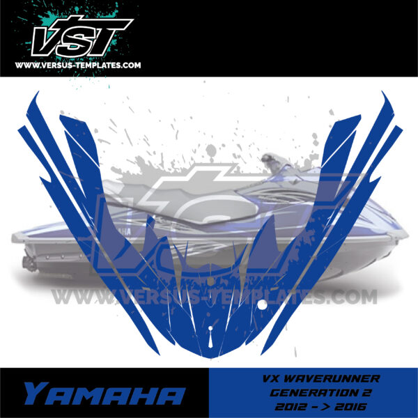 template gabarit jet ski yamaha vx waverunner generation 2 2012 2013 2014 2015 2016 vectoriel vst