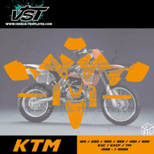 template gabarit ktm 125 200 250 300 350 450 500 exc excf tpi 1998 1999 2000 vst vectoriel_Plan de travail 1