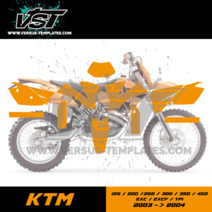 template gabarit ktm 125 200 250 300 350 450 500 exc excf tpi 2003 2004 vst vectoriel_Plan de travail 1