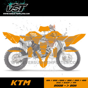 template gabarit ktm 125 200 250 300 350 450 500 exc excf tpi 2008 2009 2010 2011 vst vectoriel_Plan de travail 1