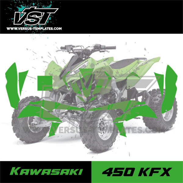 template gabarit quad kawasaki 450 kfx vst vectoriel