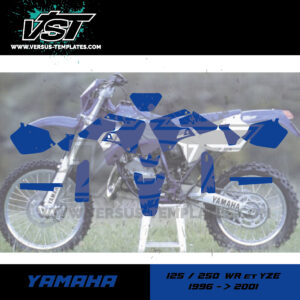 template gabarit yamaha 125 250 wr yze 1996 1997 1998 1999 2000 2001 VST vectoriel