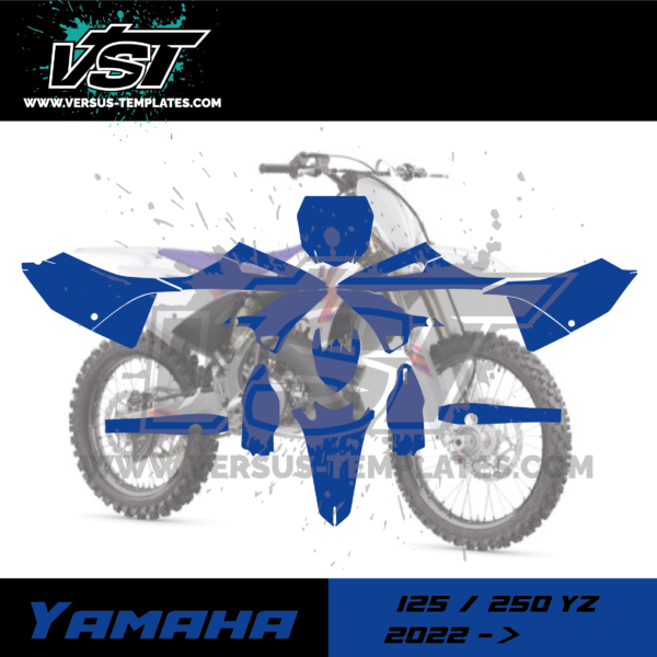 template gabarit yamaha 125 250 yz 2022 2023 2024 2025 vst vectoriel