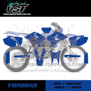 template gabarit yamaha 250 450 wrf 2003 2004 VST vectoriel