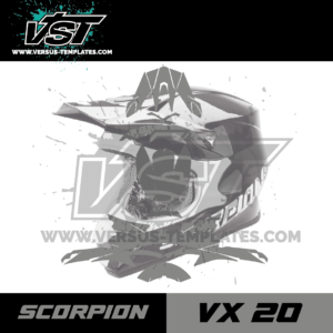 gabarit template schablone modelo szablon casque scorpion vx 20 vectoriel vst 2
