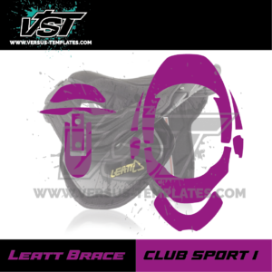 gabarit template schablone modelo szablon neck brace leatt brace club sport 1 VST vectoriel