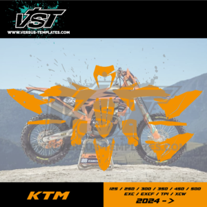 gabarit template schablone modelo szablon ktm 125 200 250 300 350 450 500 exc excf tpi 2024 2025 VST vectoriel