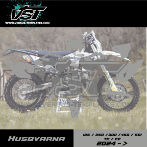 gabarit template schablone modelo szablon husqvarna 125 250 300 350 450 501 te fe 2024 2025 VST vectoriel