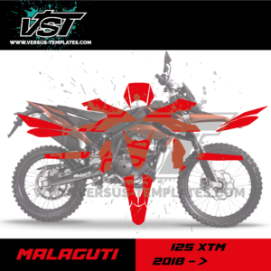 gabarit template schablone modelo szablon malaguti 125 xtm 2018 2019 2020 2021 2022 2023 2024 VST vectoriel