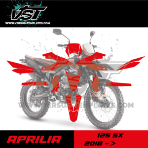 template gabarit aprilia 125 sx 2018 2019 2020 2021 2022 2023 2024 vst vectoriel