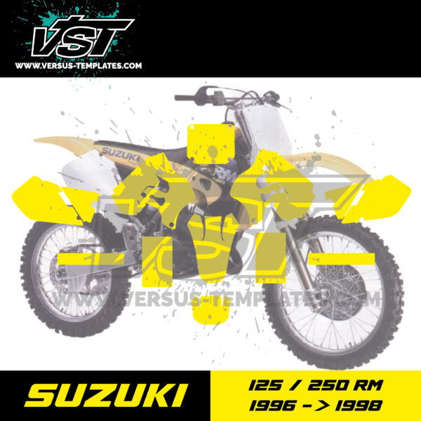 template gabarit motocross suzuki 125 250 rm 1996 1997 1998 vst vectoriel_Plan de travail 1