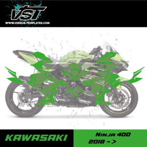 template gabarit kawasaki ninja 400 2018 2019 2020 2021 2022 2023 2024 vst vectoriel