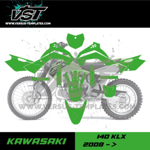 gabarit template kawasaki 140 klx 2008 2025 VST vectoriel