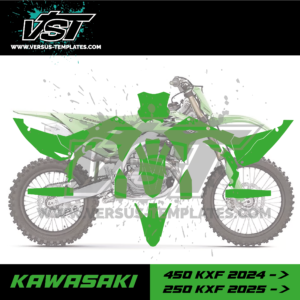 gabarit template schablone modelo szablon kawasaki 250 450 kxf 2024 2025 VST vectoriel