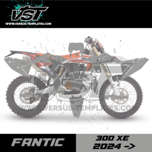 gabarit template schablone modelo szablon fantic 300 xe 2024 2025 vst vectoriel