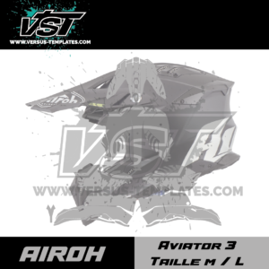 gabarit template airoh aviator 3 taille m l vectoriel vst_Plan de travail 1