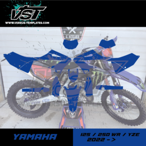 gabarit template schablone modelo szablon yamaha 125 250 wr yze 2022 2023 2024 2025 VST vectoriel