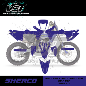 sherco 125 250 300 450 500 se sef 2025 VST vectoriel gabarit template schablone modelo szablon_Plan de travail 1