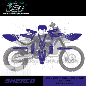 sherco 125 250 300 450 500 se sef 2009 2010 2011 VST vectoriel gabarit template schablone modelo szablon_Plan de travail 1